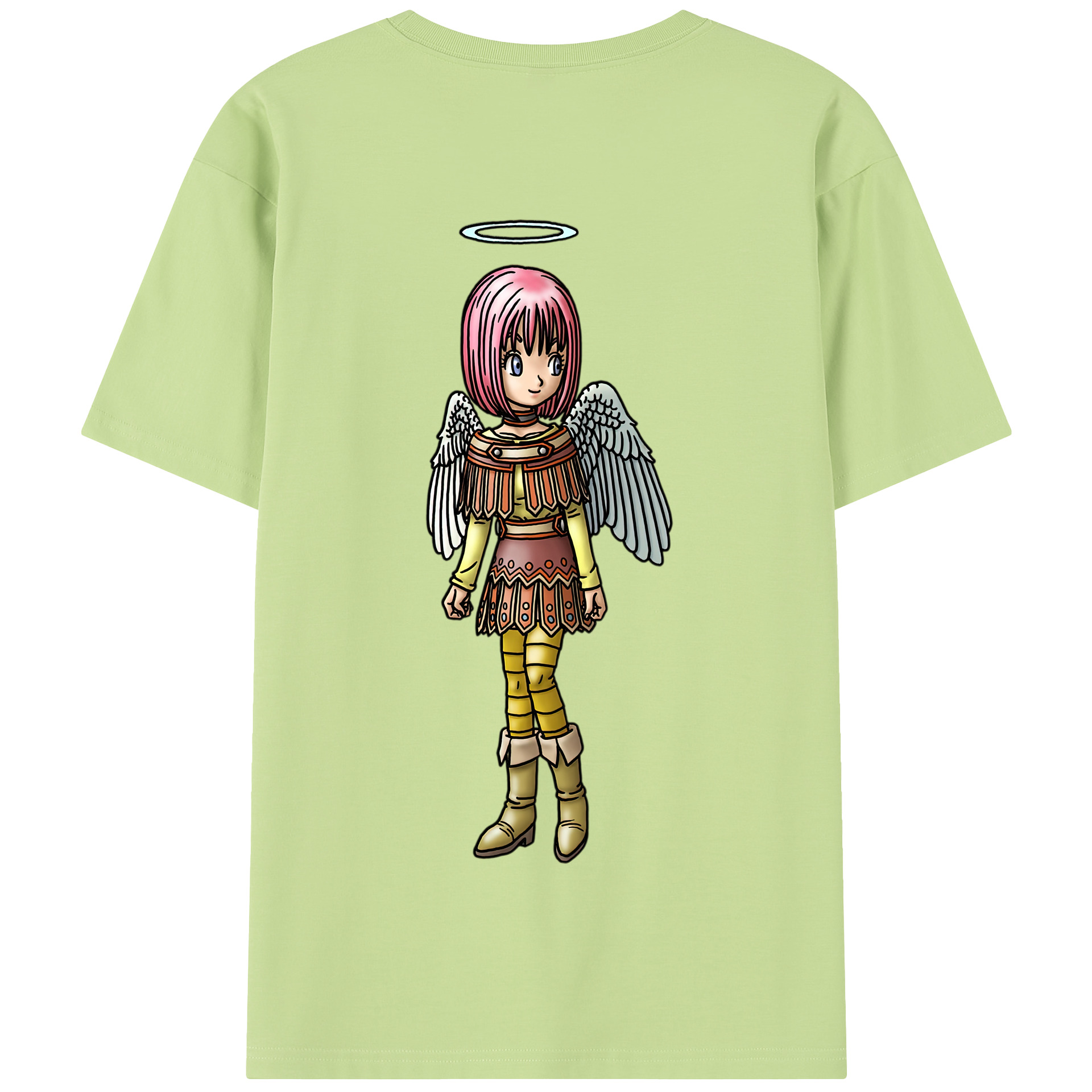 （画像用） ドラゴンクエスト Doragon Kuesuto Dragon Quest 綿100％半袖Tシャツ（背面プリント）